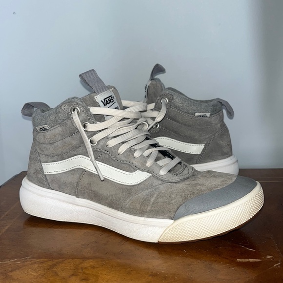 Vans UltraRange HI MTE Wool Frost Gray Suede Sneakers - Picture 1 of 4